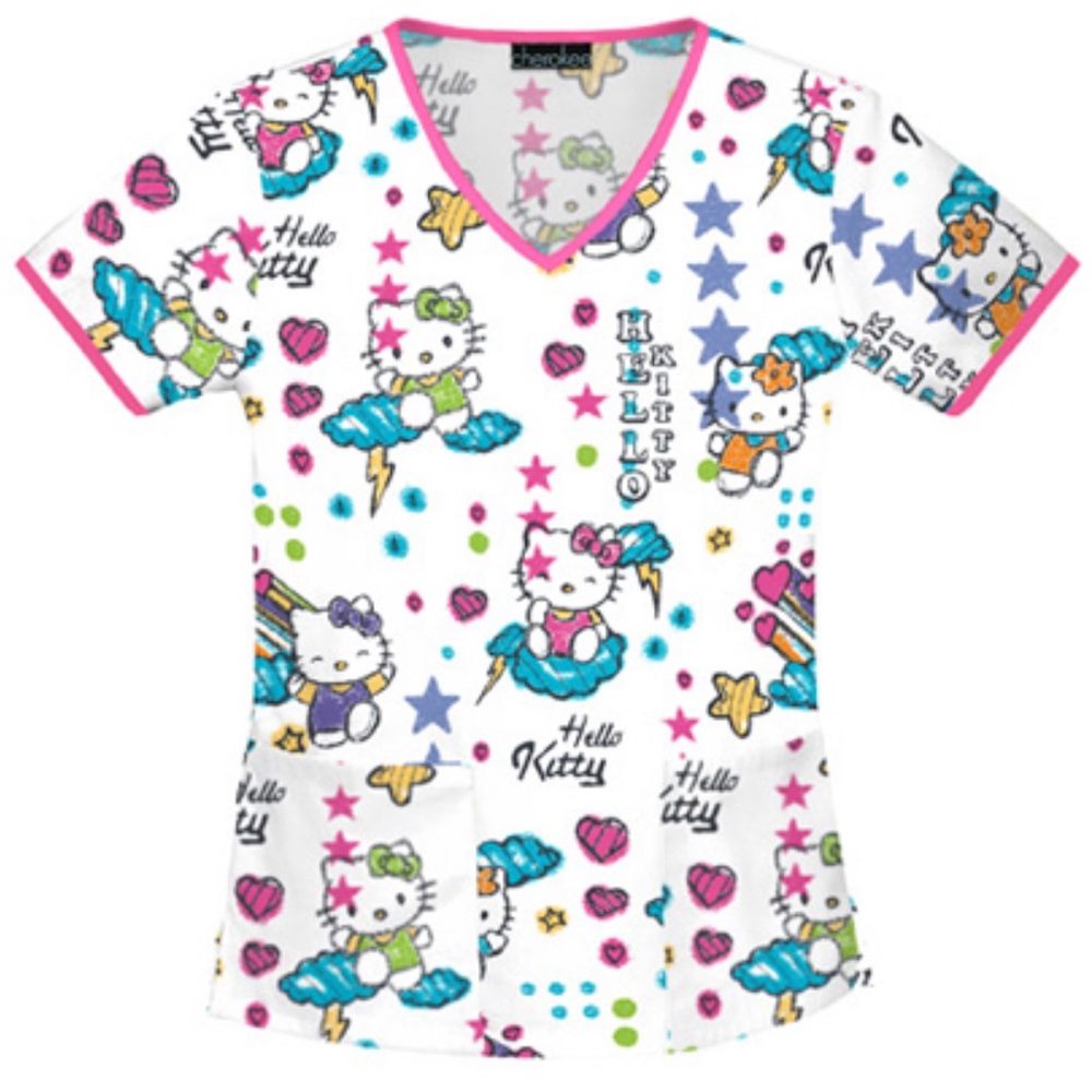 Hello Kitty scrub top xl
